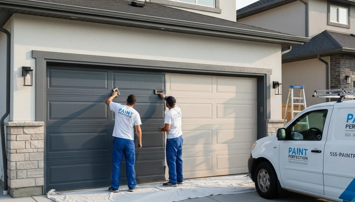 Professional garage door painting in Bradenton FL for enhanced curb appeal and durable coastal finish